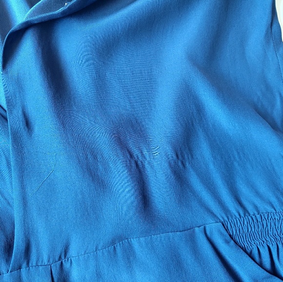 NWT Parker Silk Navy Blue Stud Shoulder Romper - Picture 9 of 9